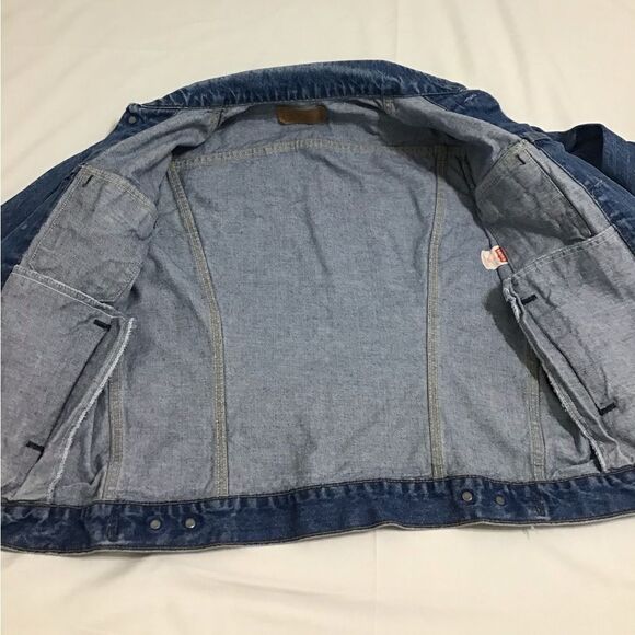 Levi’s Jean Jacket Vintage Trucker Style Made In U.S.A 71506-0214 Size 42L - Picture 7 of 15